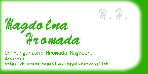 magdolna hromada business card